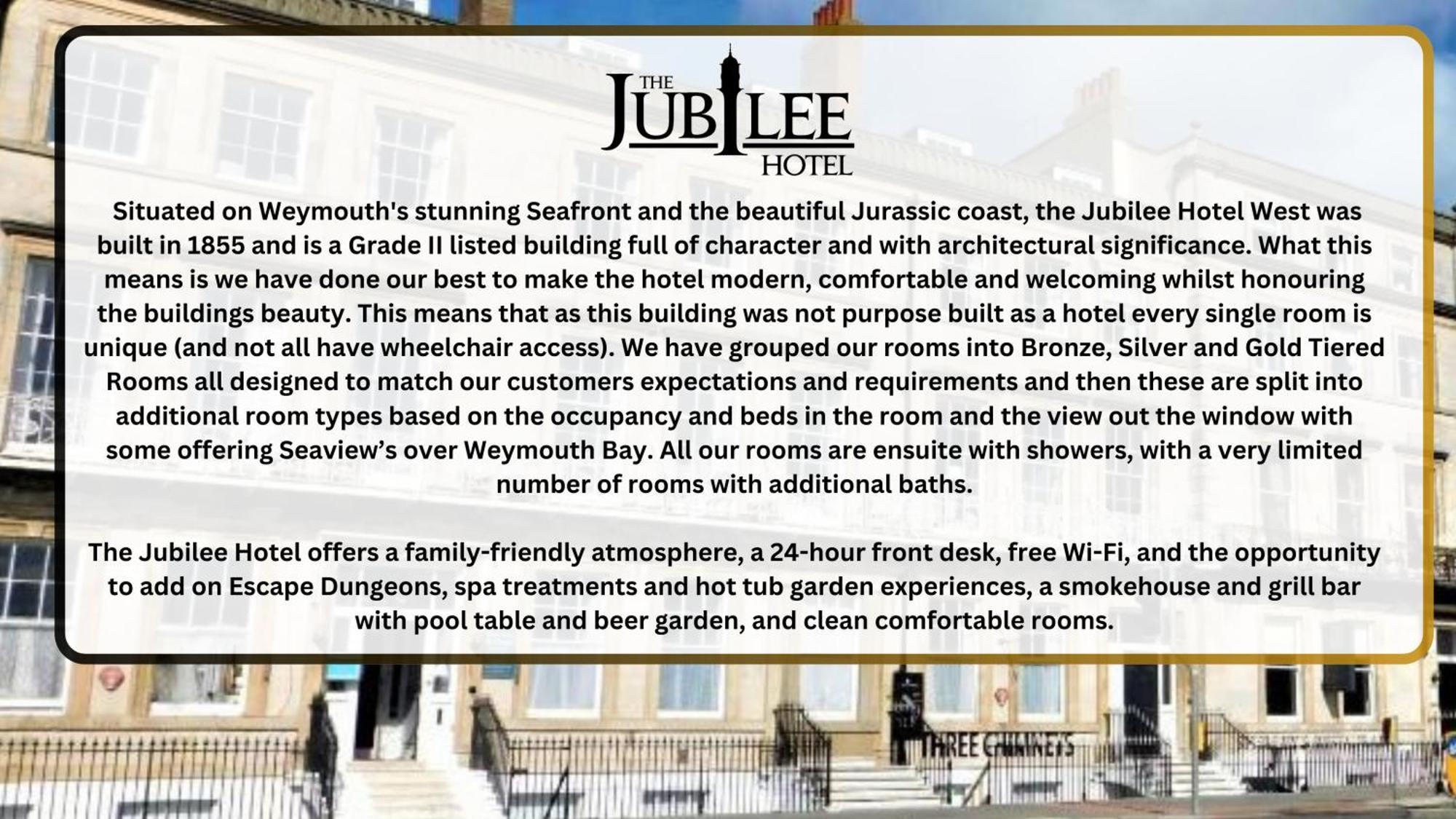 The Jubilee Hotel East - With Spa Facilities & Smokehouse - Newly Refurbished Facilities Weymouth Esterno foto